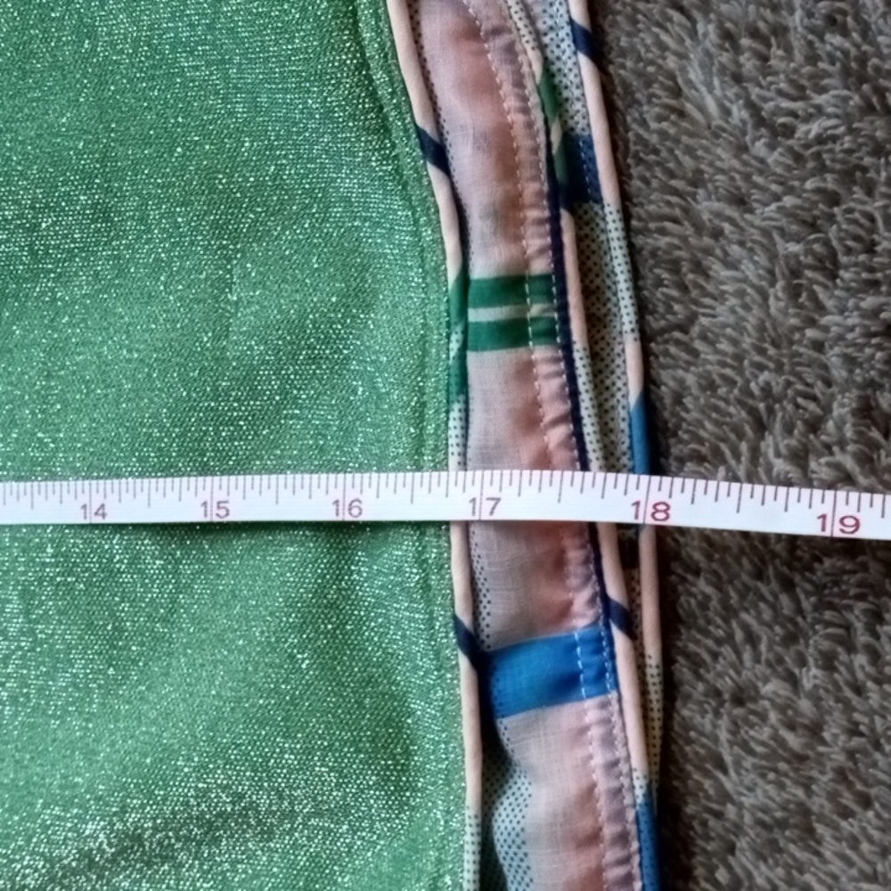 Buru pink plaid and green Lurex reversible tennis skirt - Picture 10 of 11